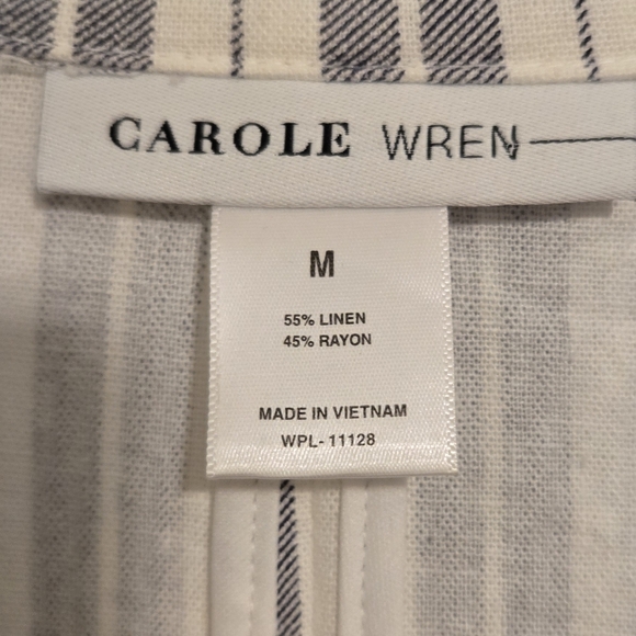 Carol Wren Blazer size Medium pinstripes lightweight - Picture 3 of 4
